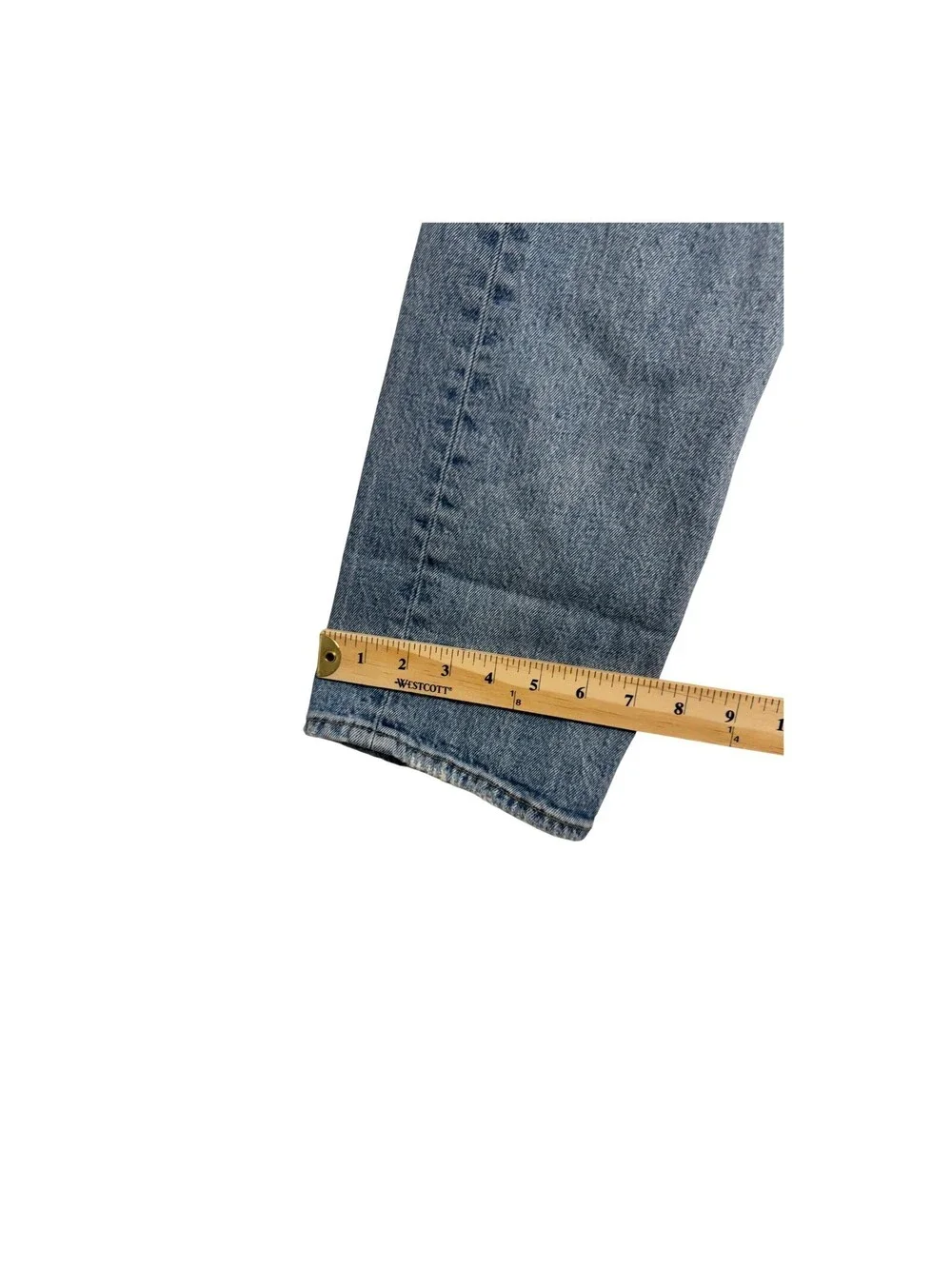 Levis 501 Original Fit Mens Jeans W32 L34 Light Wash Denim Pre-Owned